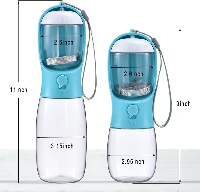 Feeding & Hydration | Travel Water Bowl | Portable Pet Dispenser | Dog Gifts | Puppy Essentials | for Hiking Camping Beach Cibaabo Dog Water Bottle Portable with Food Container & Filter for Travel B09F5ZYV7M