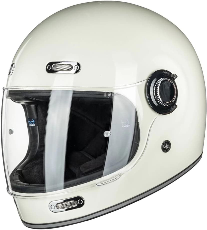 ILM Full Face Motorcycle Helmet Retro for Adult with Visor Vintage Helmets for Cruisers Scooters Mopeds Pinlock Compatible DOT Model Z503