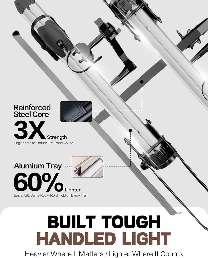 Young Hitch Mount Bike Rack with Ramp, 200 lbs. Capacity for 2 E-Bikes, Fat Tire and Standard, fits Cars, SUVs, RVs, Trailers with 2 Inch Receiver