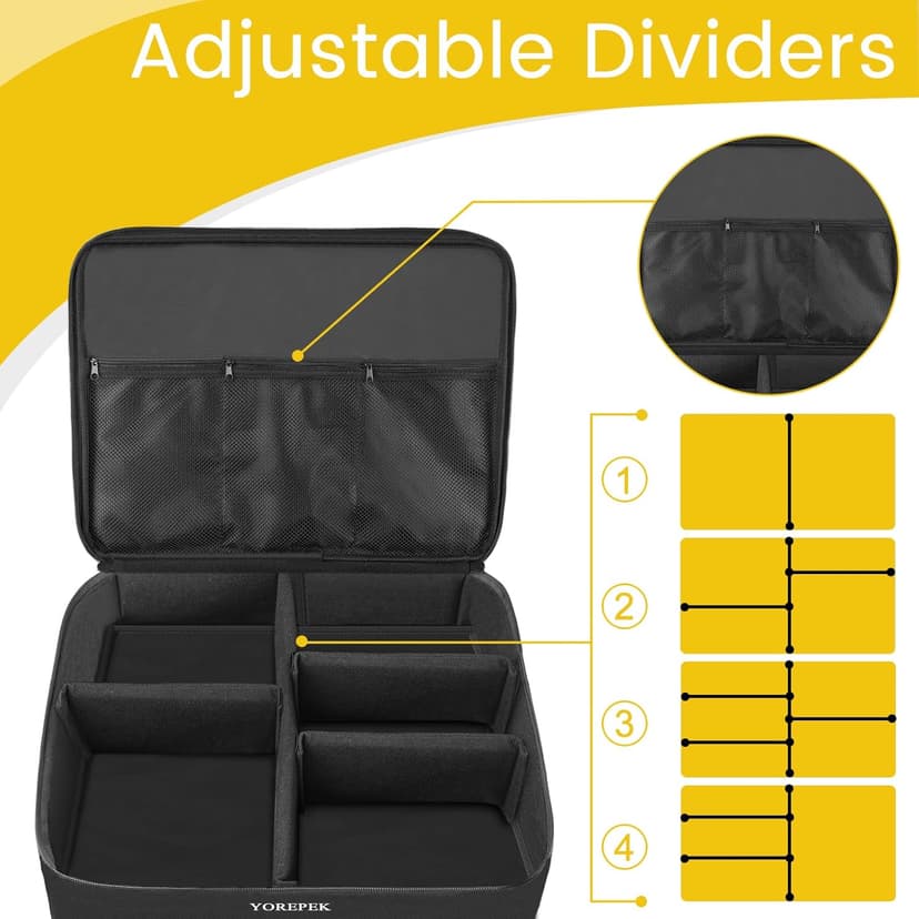 YOREPEK 2 Layer Golf Trunk Organizer, Golf Gifts for Men with Separate Ventilated Compartment for 2 Pair Shoes, Waterproof Car Trunk Locker for Balls, Tees, Clothes, Gloves, Accessories, Golfer Gifts