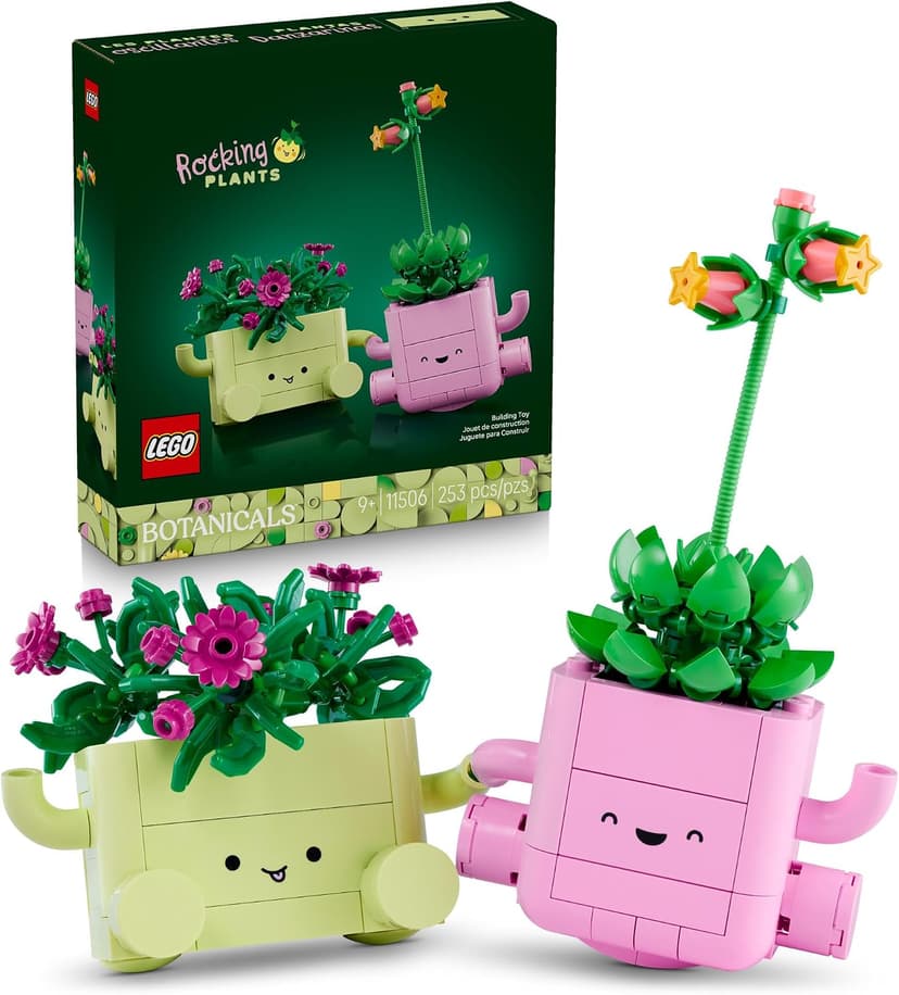 Building Toys for Girls & Boys, Ages 9+, Decor for Dorm Room or Kids Bedroom, 253 Pieces, Gift Idea LEGO Botanicals Rocking Plants 11506 B0G2SZQS1C