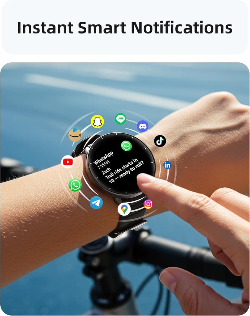 Parsonver Parsonver Swimming Smart Watch, 5ATM Waterproof for Pool & Open Water, Built-in GPS & Compass, AMOLED Screen Fitness Tracker with 100+ Sports Modes, Heart Rate & Sleep Monitor, AI Swim Analysis, Black