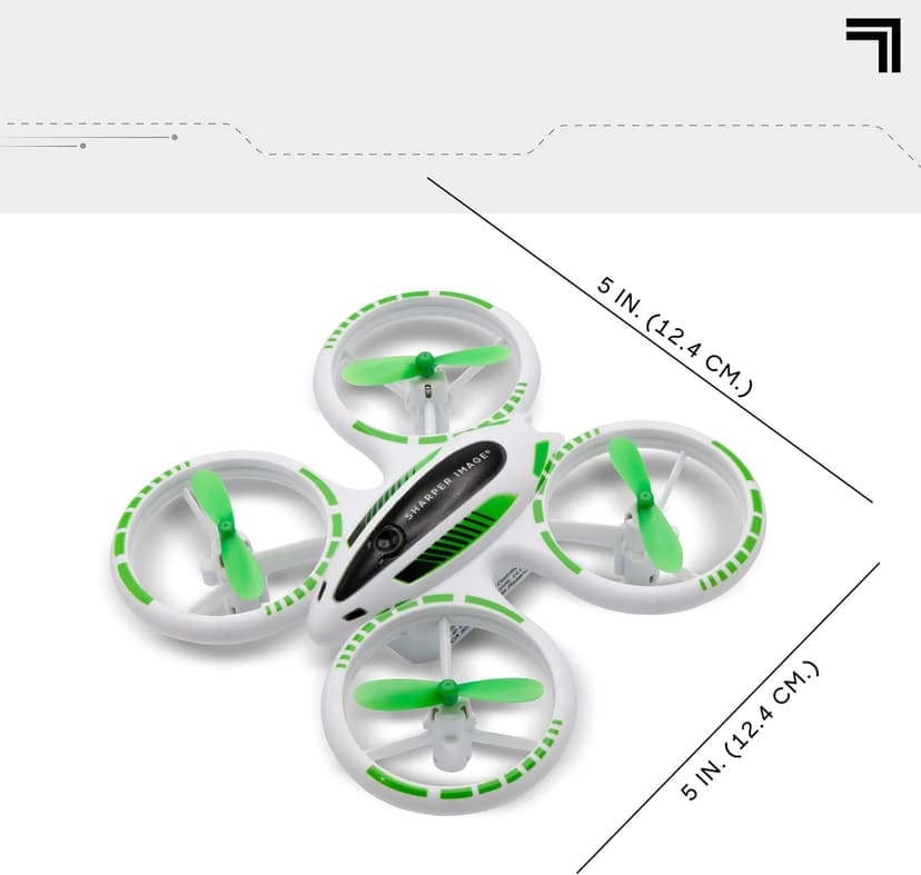 SHARPER IMAGE 2.4GHz RC Glow Up Stunt Drone with LED Lights, Mini Remote Controlled Quadcopter with Assisted Landing, Small Plane for Kids and Beginners, Wireless and Rechargeable
