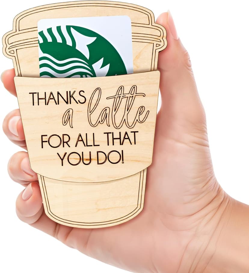 Thank You Gift - Coffee, Teach, Repeat Gift Card Holder - Lovely Teacher Gifts for Women, Men - Sturdy Plywood Card Holder - Teacher Appreciation Gifts for Wife, Husband - End Of Year Gifts for Teachers