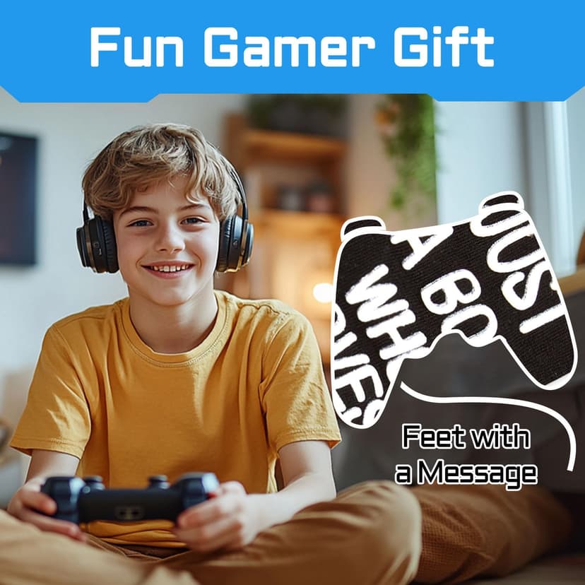 HAPPYPOP Gaming Gifts Teen Boys - Baseball Hockey Football Basketball Gaming Socks for Men
