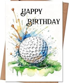 Funny Golf Birthday Card for Men Women, Happy Birthday Gift for Golfer, Golf Birthday Card Gifts for Dad Husband Boyfriend Brother Friend