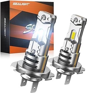 SEALIGHT h7 LED Bulb, 44,000LM 6500K Output Canbus Ready, 900% Brighter H7 Bulbs For Powersports IP68 80000Hrs Lifespan, 1：1 Size 3Mins Installation, 2 Pack