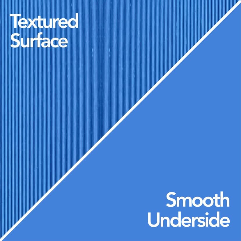 RESILIA Stay-Put Swimming Pool Ladder Mat - Non-Slip, Wide Ribbed, Protective Pad, 36 Inches x 36 Inches, 0.125 Inch Thick, Royal Blue, Made in USA