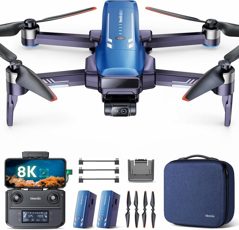 V11PRO Drone with 8K Camera for Adults, 3-Axis Gimbal Drones with 4K/30fps Video, 48 Million Pixels, 80min Flight Time with 2 Batteries, 6KM Video Transmission Quadcopter, Professional Drone