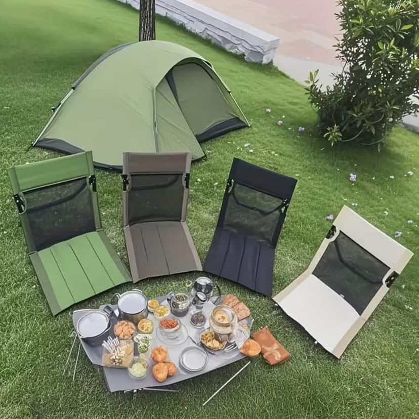 Verveens Portable Poolside Chairs with Mesh Backrest,Lightweight Foldable Beach Chairs with Carry Bag for SwimmingPool Sunbathing Camping Picnic Lawn Road Trips