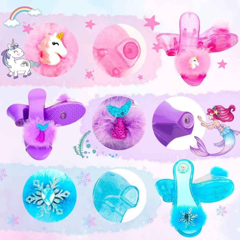 Toddler Dress Up Clothes Shoes Jewelry Set, Princess Costume Include Unicorn Mermaid, Pretend Play for Little Girls Age 3-6 HAMSILY Princess Dress Up for Girl 3 4 5 6 Years Old Birthday Gifts Toys B0B6FTH2HD