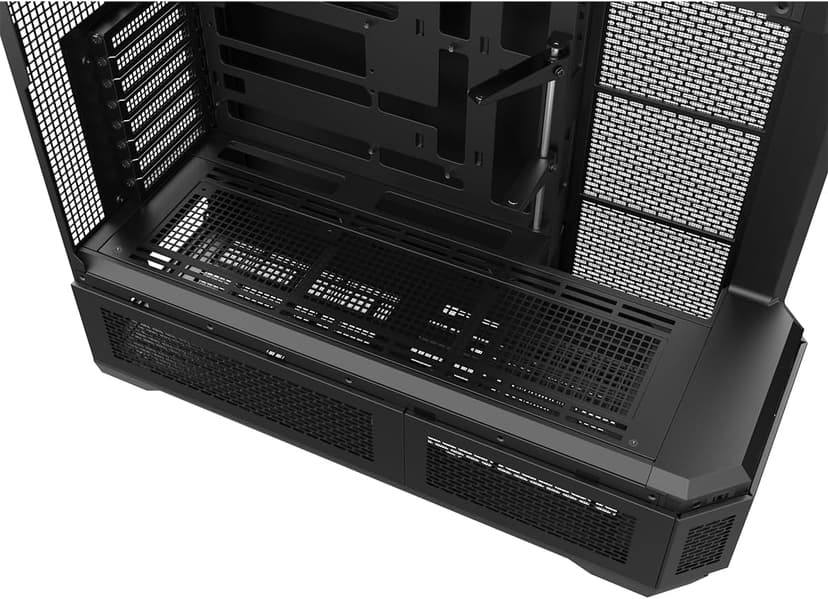 Thermaltake View 600 TG; Full Tower; 420mm Radiator Support; 480mm GPU Clearance; Hidden Connector Support; Rotatable PCIe Slots; 220mm PSU Clearance; Black; CA-11H-00F1WN-00