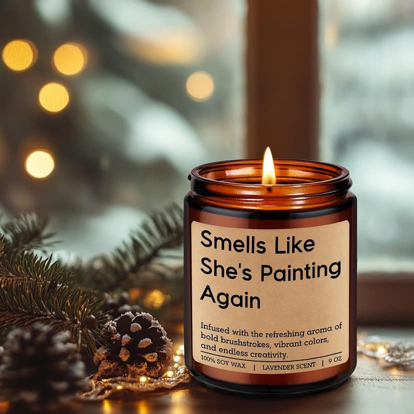 Funny Appreciation, Christmas, Birthday Gifts for Artists, Art Teacher Women, Watercolor Artists, Art Lovers, Painting Lovers LEADO Candle - Gifts for Artists Women, Painters, Artist Gifts for Women B0FNWBCXDL