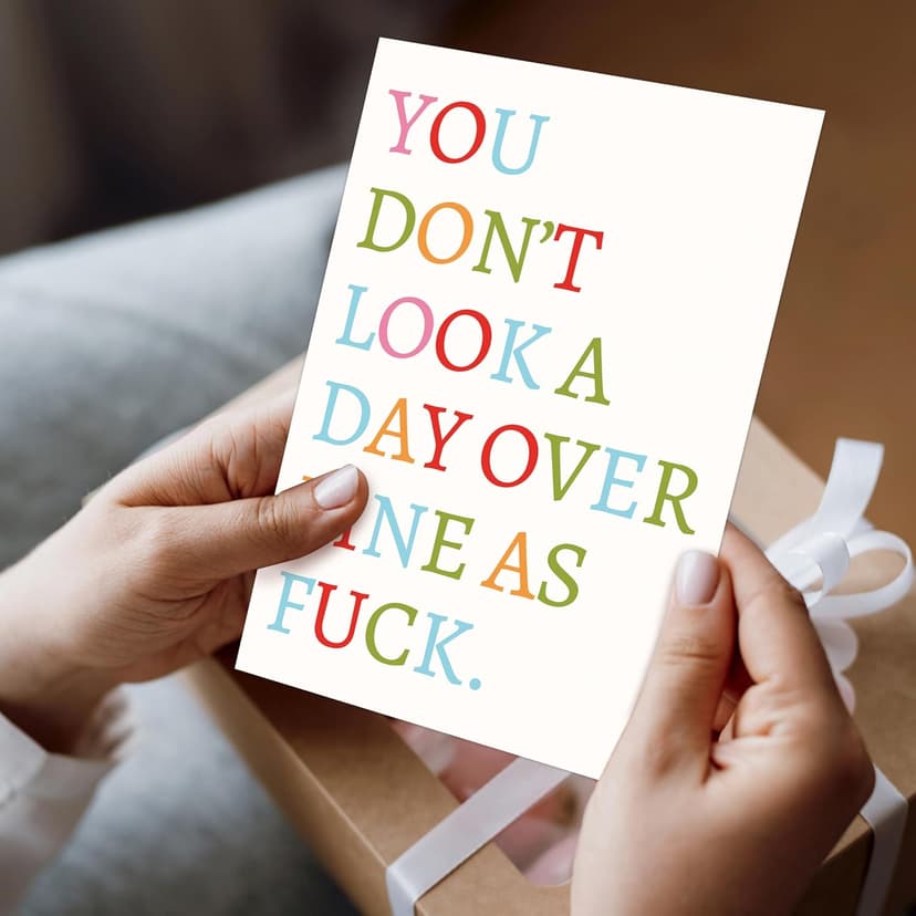 Playful Couple Birthday Gift Idea for Him Her Women Men,Thick Paper With Red Envelope,Blank Inside for Personal Message Funny Birthday Card Gift for Wife Husband Boyfriend Girlfriend B0GYDZPH7K
