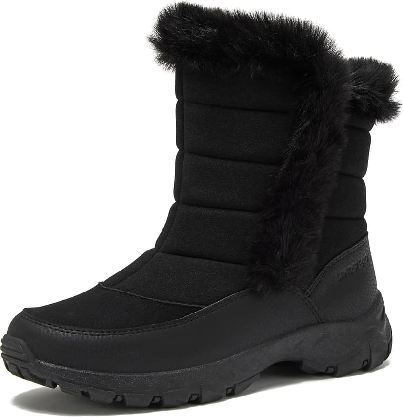 Lands' End Expedition Waterproof Insulated Womens Snow Boots, Lace Up or Slip On Winter Boots for Women, Medium or Wide Width Sizes 6 to 11, Black, Brown, Blue, White or Grey Winter Shoes