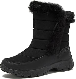 Lands' End Expedition Waterproof Insulated Womens Snow Boots, Lace Up or Slip On Winter Boots for Women, Medium or Wide Width Sizes 6 to 11, Black, Brown, Blue, White or Grey Winter Shoes