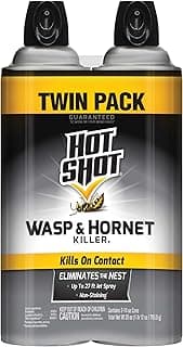Hot Shot Wasp and Hornet Killer Aerosol, Up to 27-Foot Jet Spray, 14 Ounces, 2 Pack