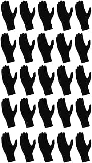 Winterlace 25 Pack Winter Gloves, Unisex Thermal Magic Glove Thick Knit Brushed Interior Bulk Bundle