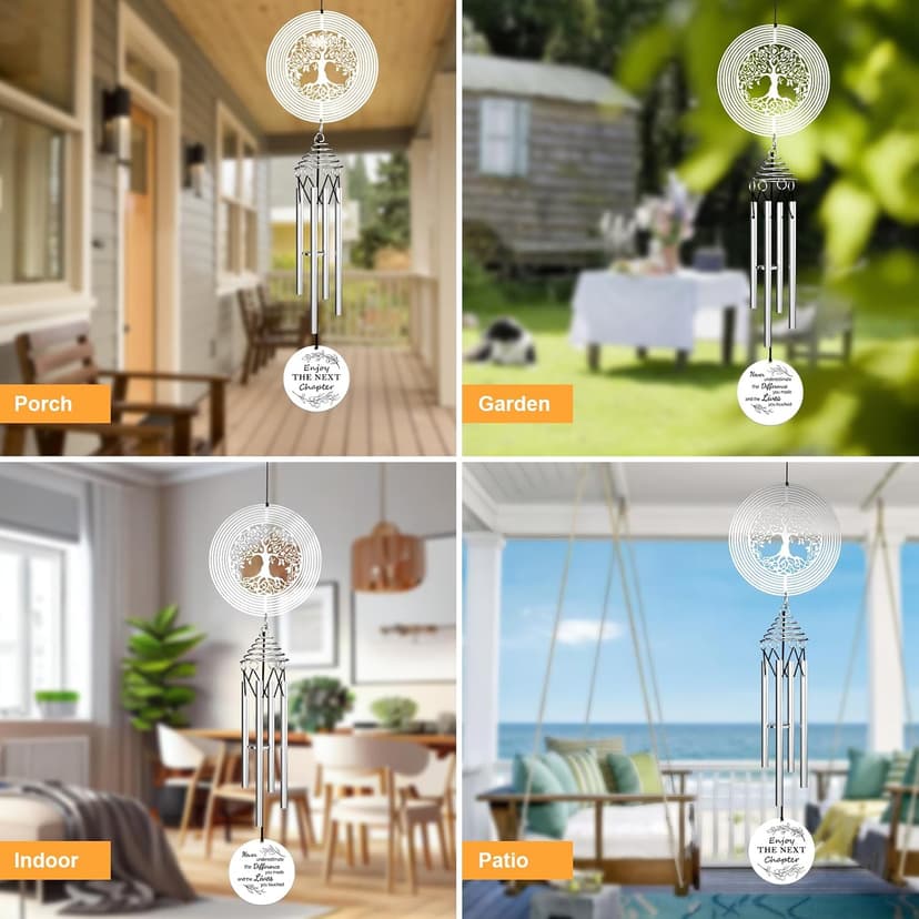 2026 Retirement Gifts for Women Coworker Teacher Nurse Boss Grandma Mom Friend, Retiree Gift Idea Leaving Going Away Gifts Retirement Gift for Women Men, Happy Retirement Wind Chimes Retired Gifts B0CHM6RJL5