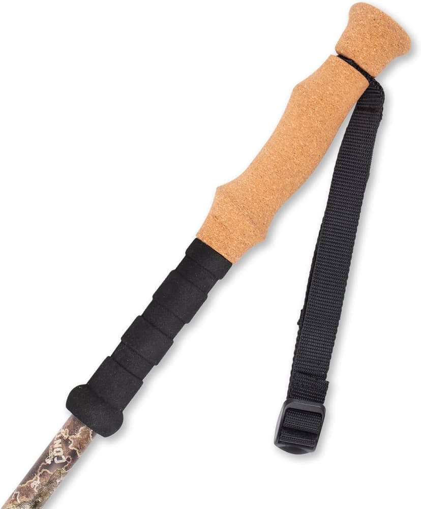 Cascade Mountain Tech Trekking Poles - Carbon Fiber Monopod Walking or Hiking Sticks with with Accessories Mount and Adjustable Quick Locks