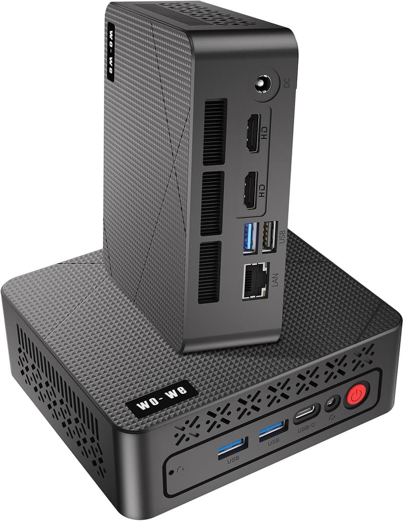 wo-we P6 AMD Ryzen 5 3550H Gaming Mini PC (Beats N150/N100/N97),16GB RAM 512GB SSD 4C/8T,4K Triple Displays, Light Gaming Mini Computers Home Theater Office Business Education