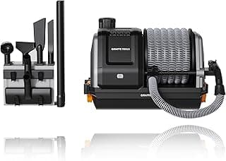 Giraffe Tools Grandstorm Wet Dry Vacuum Cleaner with 6 Nozzles, 30 FT Retractable Hose Wall Mounted Vacuum Cleaner for Car Detailing, Grey（No Remote Control Funtion）