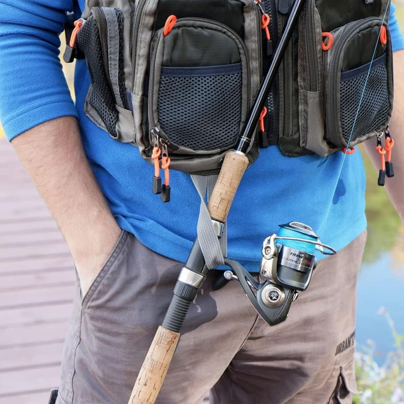 Raprance Fly Fishing Vest Backpack - Adjustable Lightweight and Quick-Dry, with 17 Pocketsfor Trout Bass Saltwate