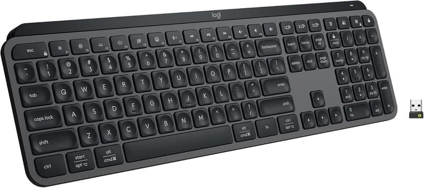 Logitech MX Keys S Wireless Keyboard, Low Profile, Fluid Precise Quiet Typing, Programmable Keys, Backlighting, Bluetooth, USB C Rechargeable, for Windows PC, Linux, Chrome, Mac - Graphite