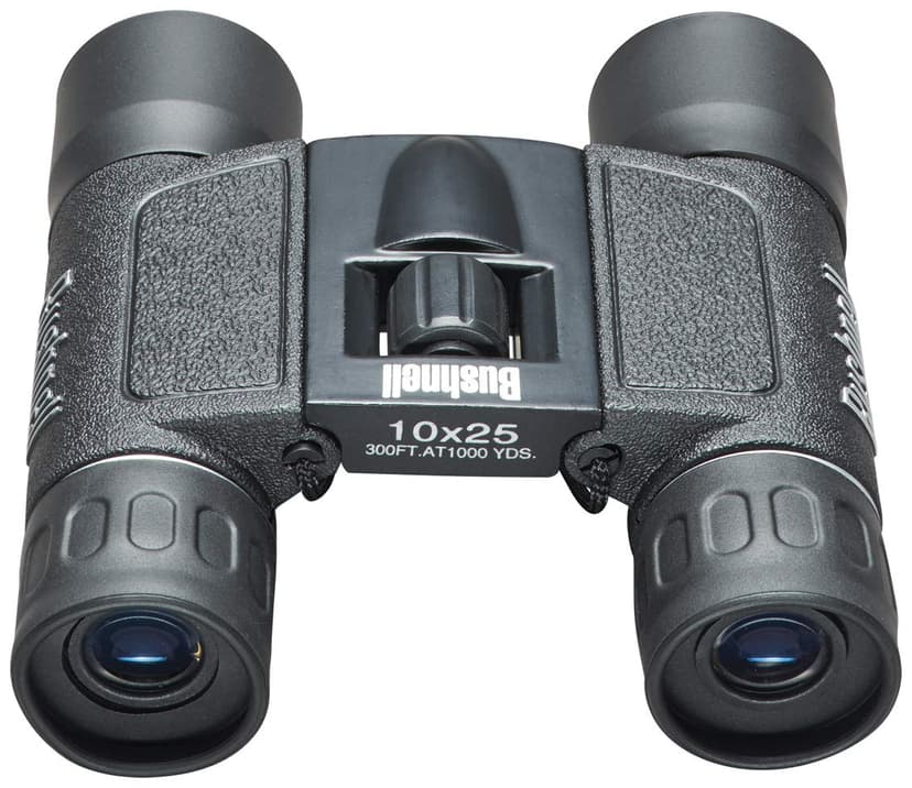 Bushnell 132516 Powerview 10x25 Compact Folding Roof Prism Binocular (Black)