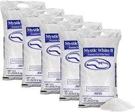 U.S. Silica 5 Pack Mystic White II Sand for Above Ground and Inground Pool Filter Pumps, 50 Lb - Accessories and Supplies for Swimming Pool System Cleaning and Maintenance