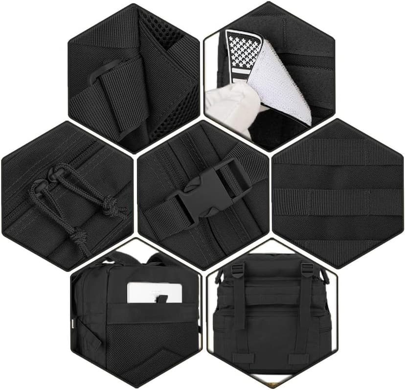 QT&QY 45L Military Tactical Backpacks Molle Army Assault Pack 3 Day Bug Out Bag Hiking Treeking Rucksack…