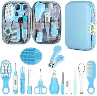 Baby Grooming Kit, Infant Safety Care Set with Hair Brush Comb Nail Clipper Nasal Aspirator,Baby Essentials Kit for Newborn Girls Boys B0B8NKVDJH