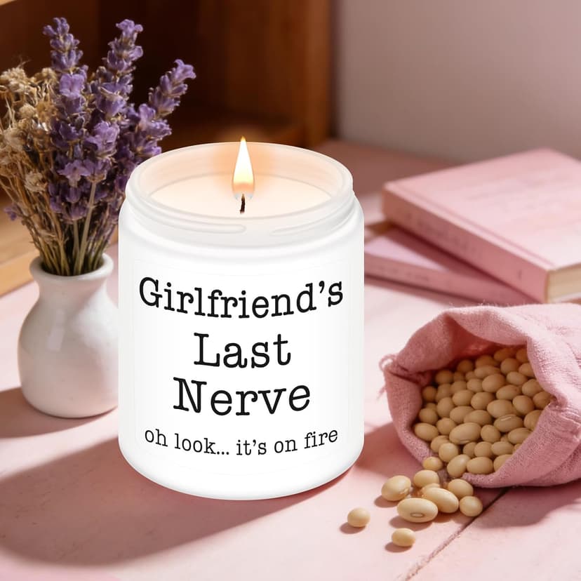 Homsolver Gifts for Girlfriend from Boyfriend, Best Valentines Day Anniversary Christmas Birthday Funny Gifts, Gift for Girlfriend Fiancee, Lavender Scented Candles B0G8ZHZ3FW