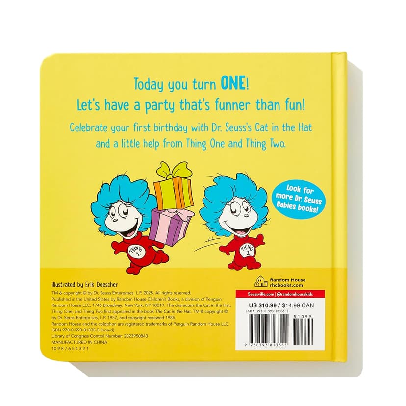 Happy First Birthday! With Dr. Seuss Babies: An Interactive Lift-the-Flap Board Book with a Mirror (Dr. Seuss Babies Board Books) 0593813359