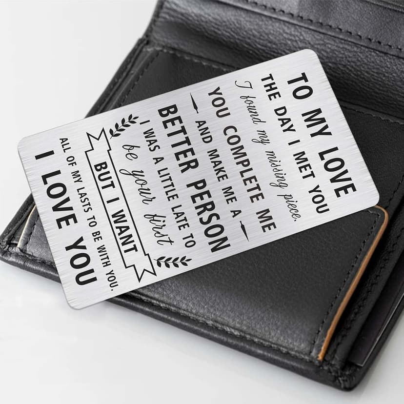 Alotozo Groom Gifts from Bride, Husband Wedding Gift from Wife, Engraved Wedding Card to My Love, Wedding Day Keepsake