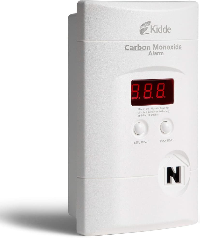 Kidde Carbon Monoxide Detector, Plug-In with 9V Battery Backup, Digital Display, 85 dB Alarm, LED Status Light Indicators, 3rd Edition