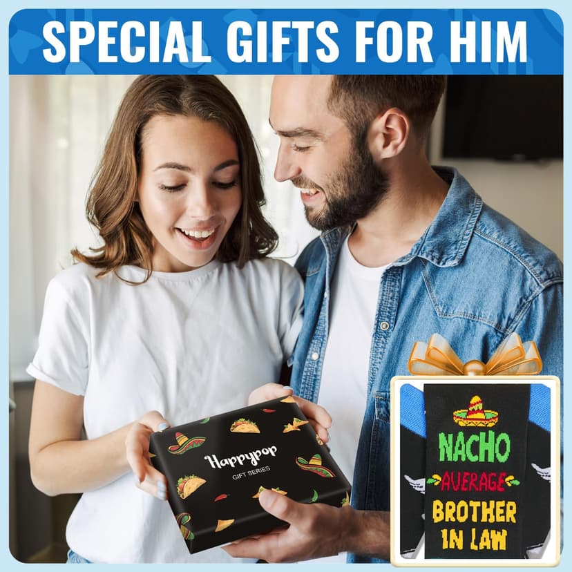 HAPPYPOP Novelty Family Gifts - Gifts for Son Uncle Grandson Nephew, Funny Men Socks