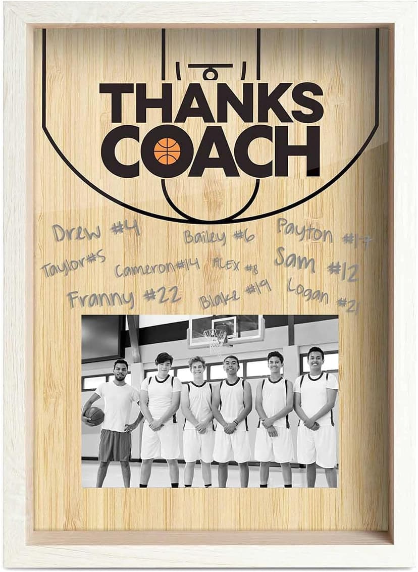 ChalkTalkSPORTS Premier Basketball Photo Frame | Thanks Coach