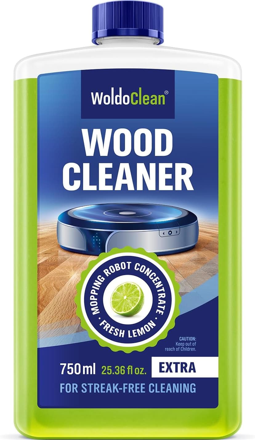 WoldoClean Robot Mop Floor Cleaner Concentrate - safe for Sealed Hardwood, Laminate & LVP Vinyl, 25oz for 75-150 uses