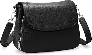 befen Genuine Leather Crossbody Bags for Women with Built in RFID Wallet Medium Womens Saddle Bag Cross Body Purse