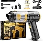 Handheld Vacuum Cleaner 21000Pa Suction with Brushless Motor, 4-in-1 Portable Mini Car Vacuum with 2 Suction Modes, Cordless Vacuum with LED Light, Type-C Charge for Car, Office Desk, Keyboards