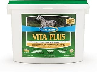 Farnam Vita Plus Balanced Multi-Vitamin & Mineral Horse Supplement, Provides Balanced Nutrition to Support Overall Health and Performance, 3.75 pounds, 30 Day Supply
