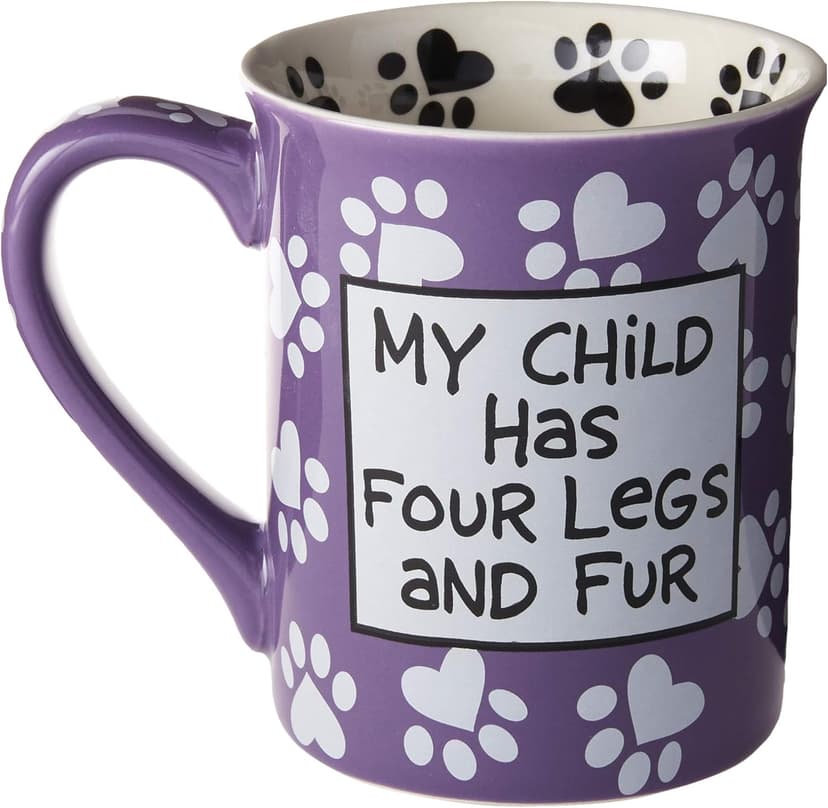 Enesco 4026112 Our Name is Mud “Dog Mom” Stoneware Mug, 16 oz., Multicolor
