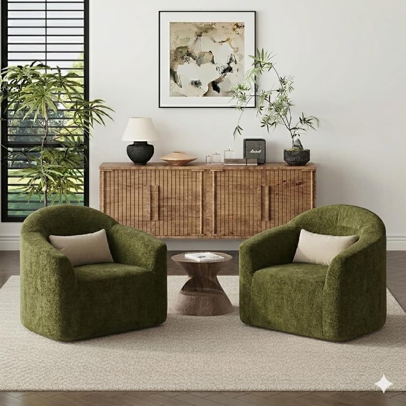 KISLOT 2 PCS Frameless Accent Chair,Full Sponge Cloud-Like Comfy Sofa Chair for Living Room,Zero Assembly Cloud Couch Reading Chair,Ergonomic Small Space Seating for Bedroom,Home Office