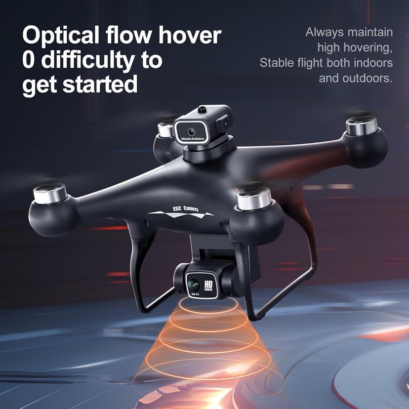 RC Hobby Drone with Screen Display Remote Control, 1080P Dual Camera, Speed Adjustment, Altitude Hold, One-Key Takeoff, 3D Flips, 2 Batteries, Hovering, Brushless Motor, APP Control, Plane Copter, LED Lights, Adult Beginners FPV Quadcopter Airplane Helicopter, Drone Kids For Age 8-12 (Black)