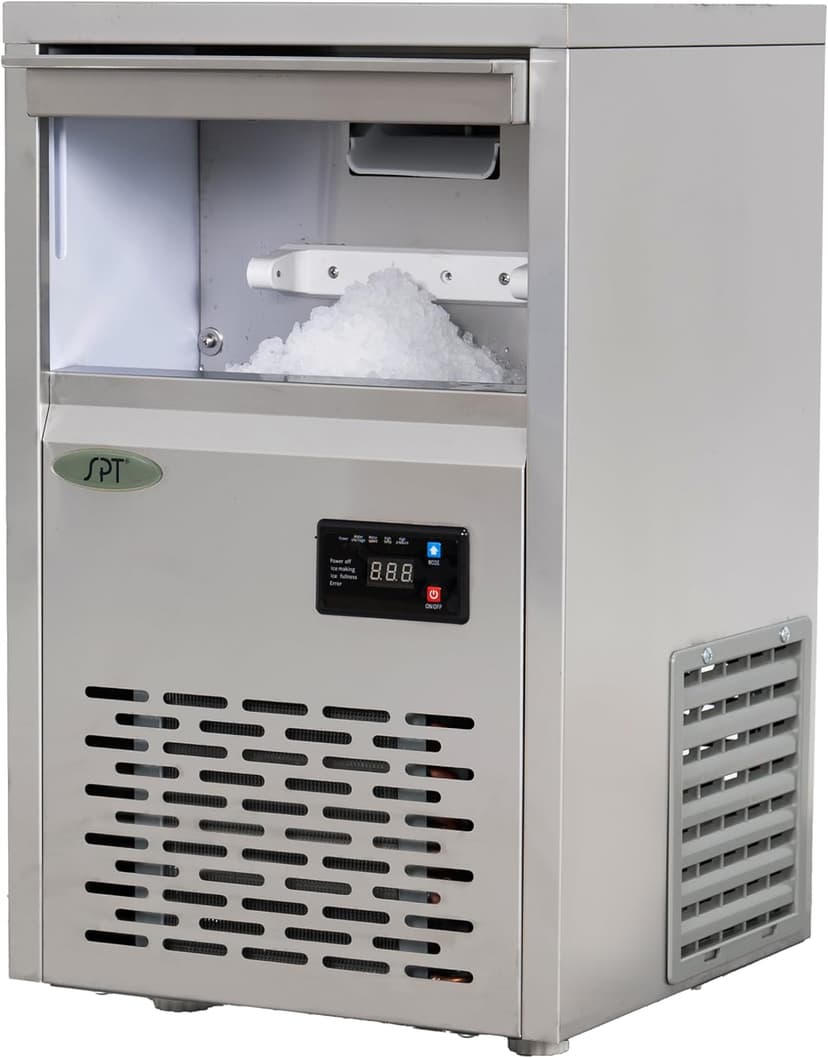 SPT SZB-22 44-lb Automatic Flake Ice Maker in Stainless Steel with Inline Water Filter