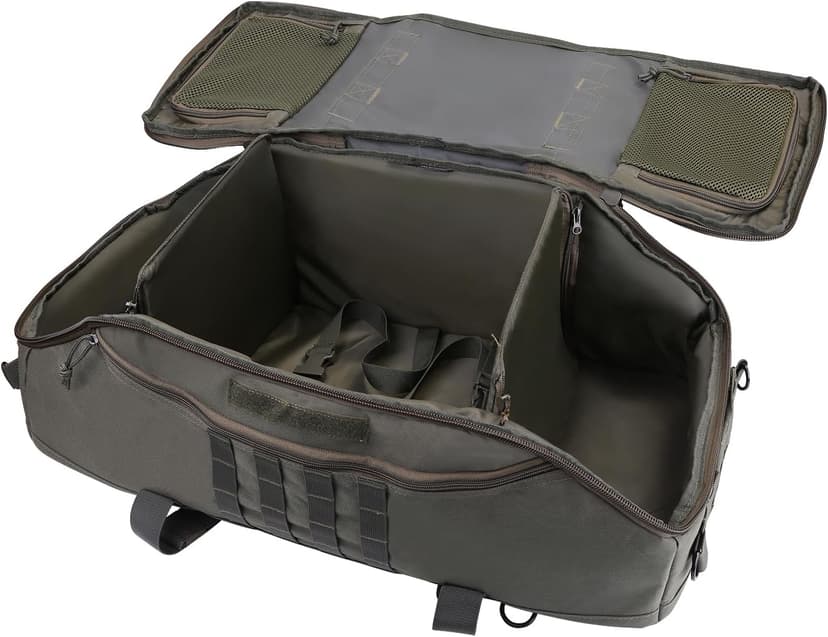 Hannibal Tactical 65L Large Duffle Bag, 3-in-1 Tactical Backpack MOLLE Pack for Sports, Gym, Outdoor, Olive Green