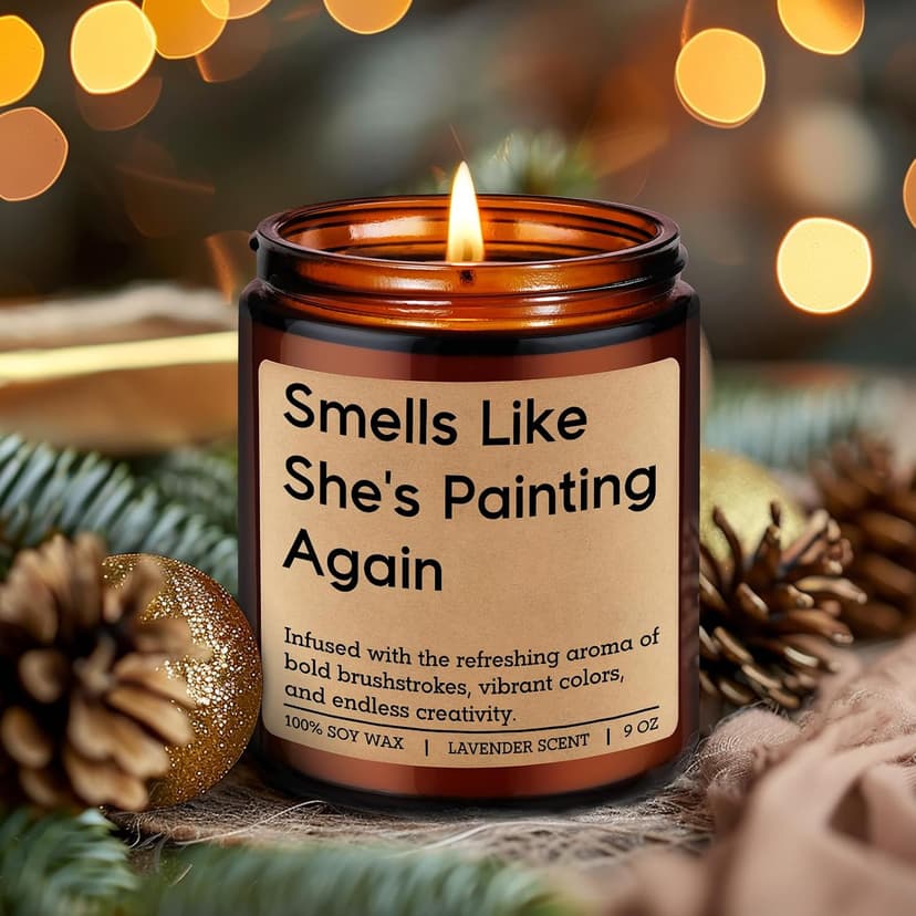 Funny Appreciation, Christmas, Birthday Gifts for Artists, Art Teacher Women, Watercolor Artists, Art Lovers, Painting Lovers LEADO Candle - Gifts for Artists Women, Painters, Artist Gifts for Women B0FNWBCXDL