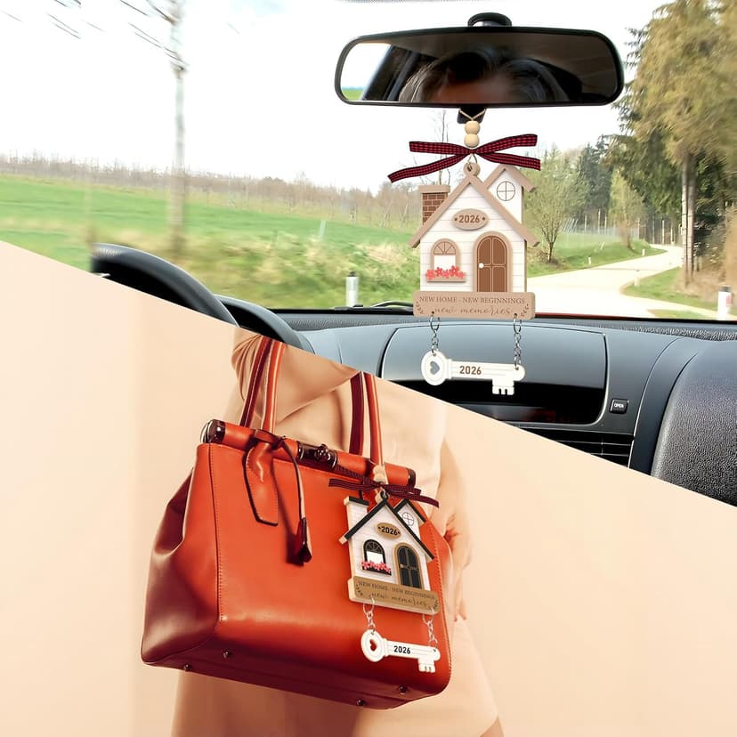 Housewarming Gifts for New Home - Housewarming Gift Presents for Women, Couple - New House New Beginning - Wooden Ornament House Warming Gifts New Home Ornament 2026 - New Home Owners Gift Ideas B0DNW6THX1