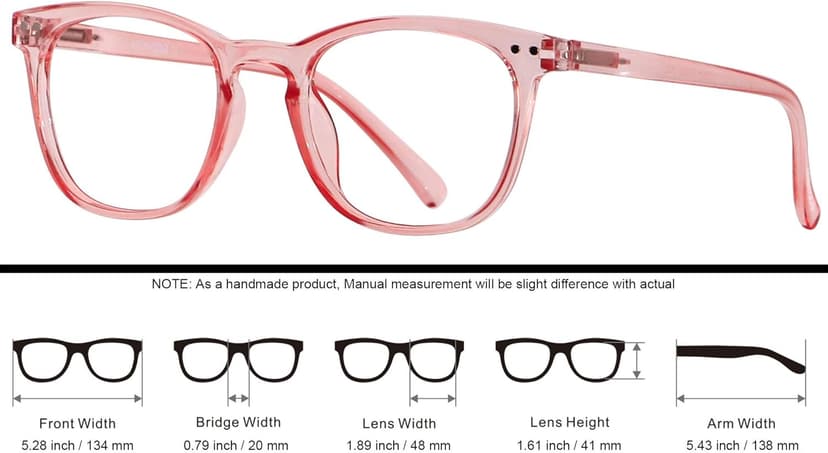 ANDWOOD Blue Light Blocking Glasses Women Men Computer Small Face Clear Bluelight Blocker Eyeglasses Frame